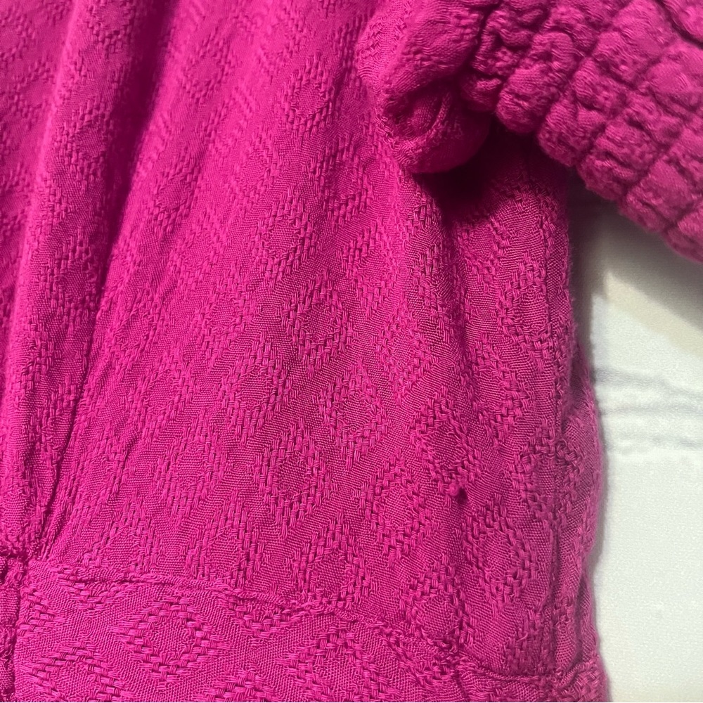 Maeve Anthropologie Breanna Wrap Silhouette Midi Dress Pink Size 8 Barbie - Picture 10 of 13